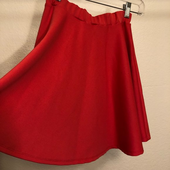 Dna Couture Red-Orange A-lne Skirt Small - Picture 4 of 4